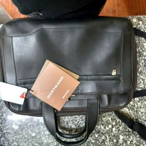 Hartmann Aviator Expandable Leather Briefcase